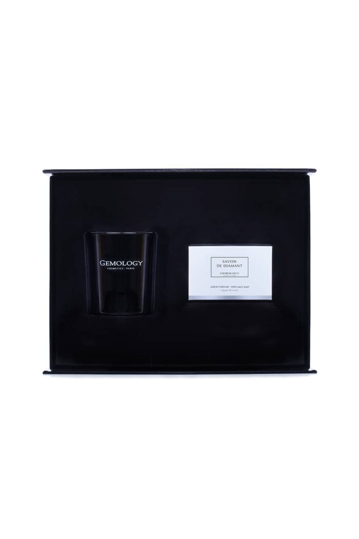 Coffret - Bougie Parfumée Thé Blanc & Figue & Savon Diamant