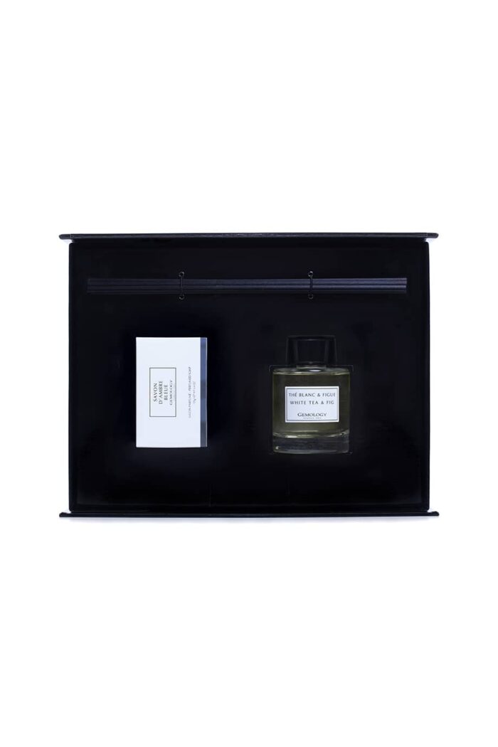 Coffret - Bougie Parfumée Thé Blanc & Figue & Savon Diamant